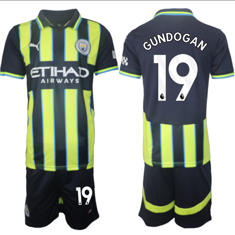 Men 2024-2025 Club Manchester City away black green #19 Soccer Jerseys->manchester city jersey->Soccer Club Jersey